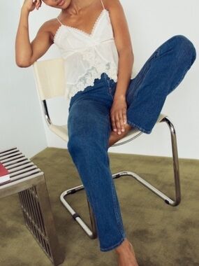 Abercrombie & Fitch 90s straight ultra high rise 27 4 curve love denim jeans A&F